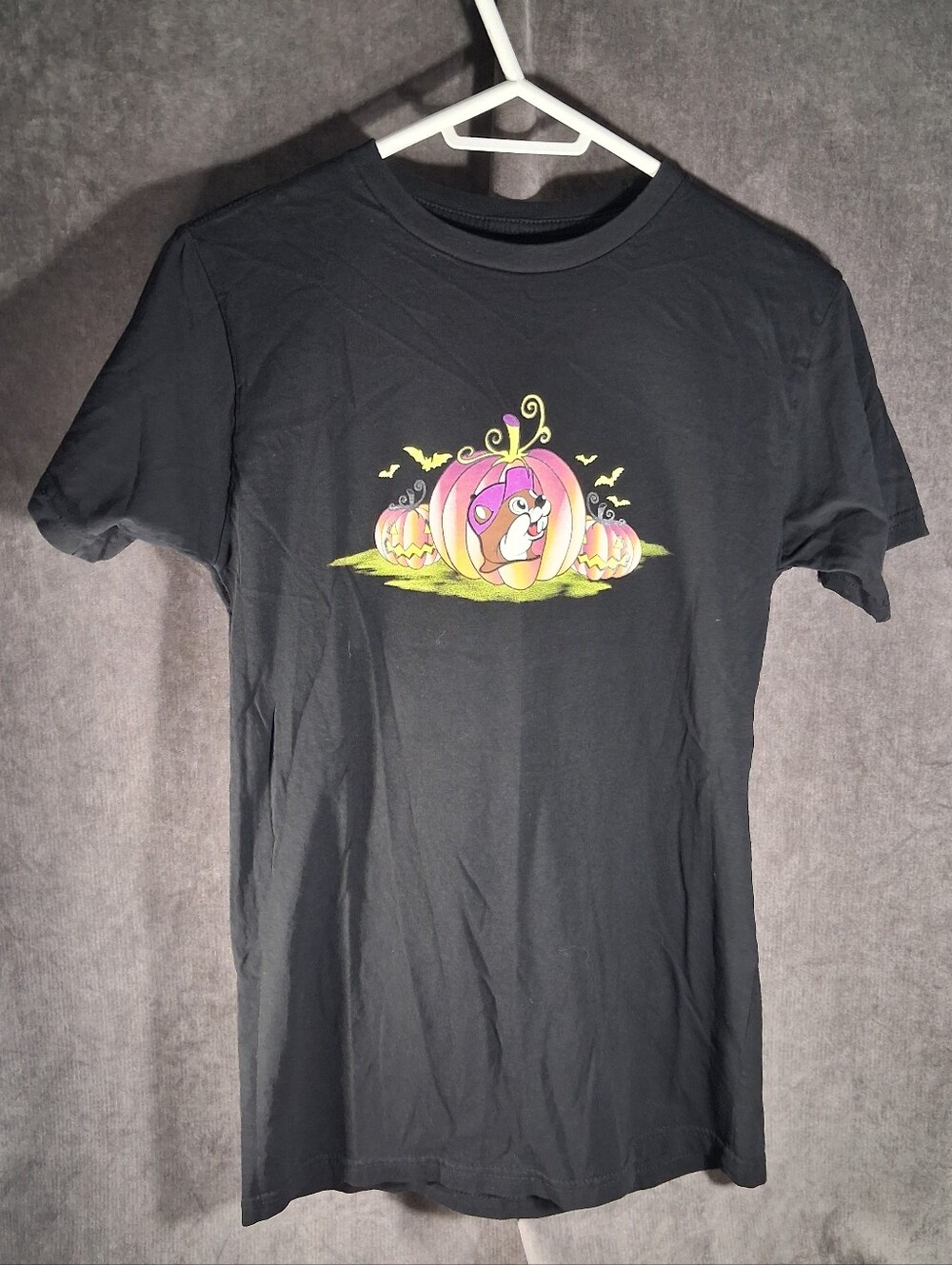Buc-ee's Halloween If You've Got It Haunt It! Black Graphic Tee Dbl Sided VG+ S